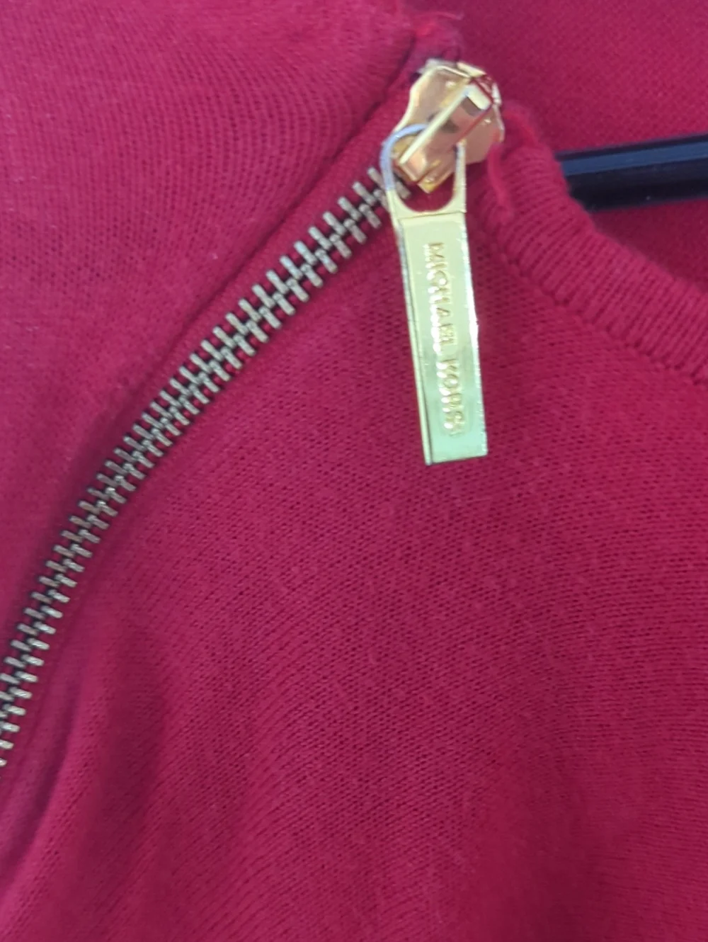 Michael Kors Off-the-Shoulder Red Lightweight Sweater